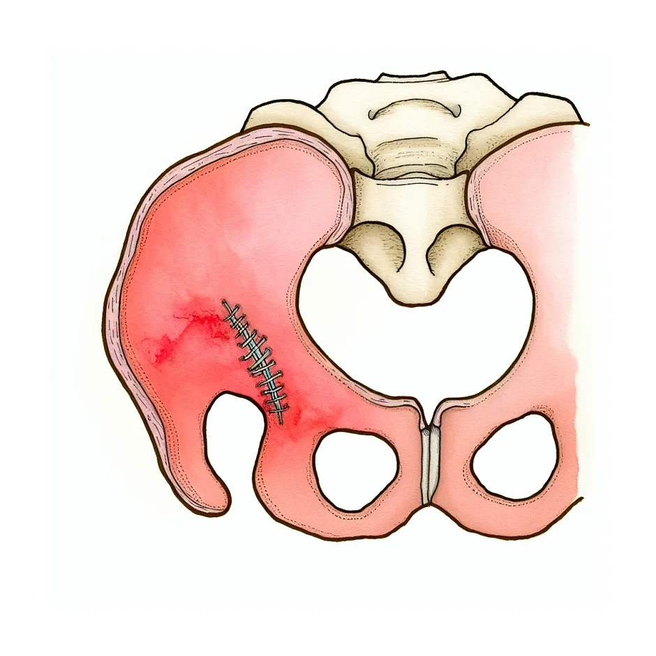 سوزش بخیه لگن بعد پیوند استخوان و خطر عفونت