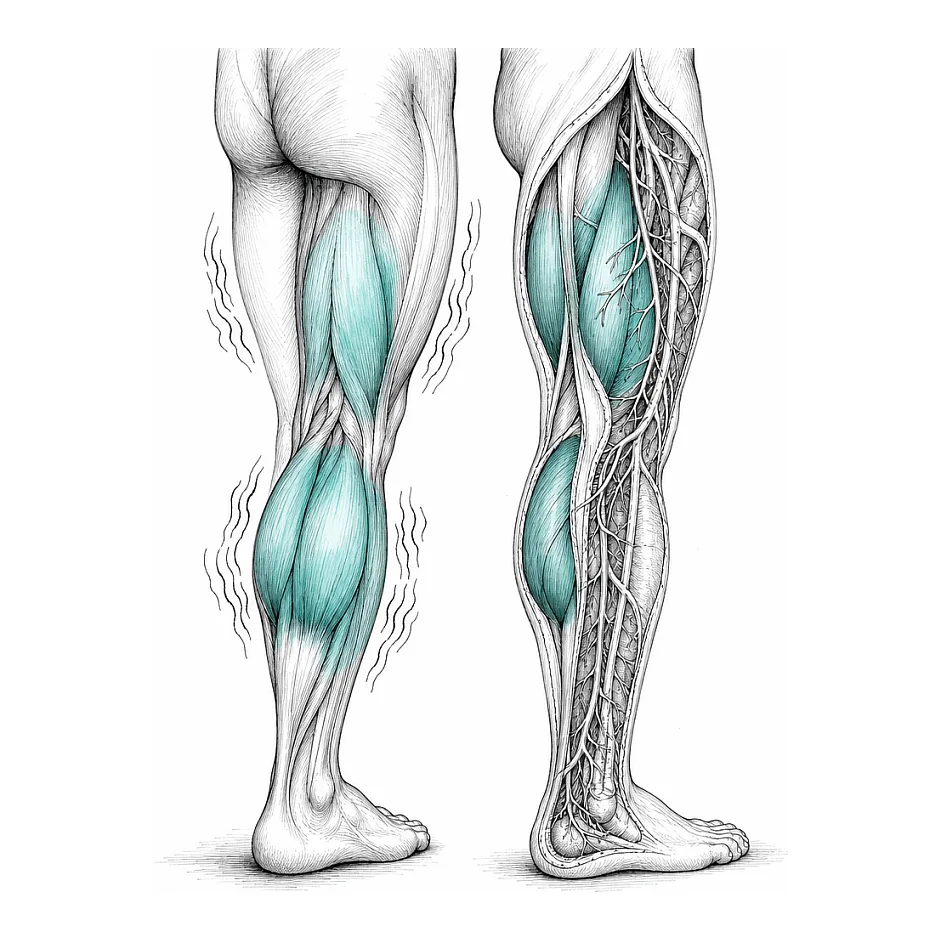 علت لرزش عضلات پا چیست؟