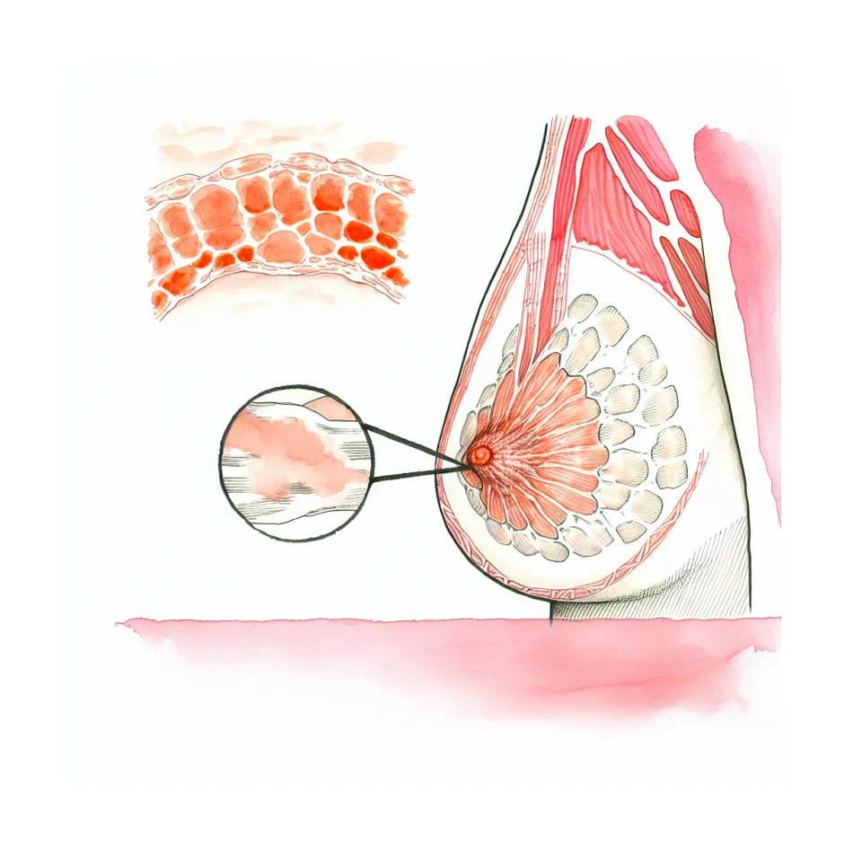 علت سوزش نقطه‌ای پستان در دختر جوان