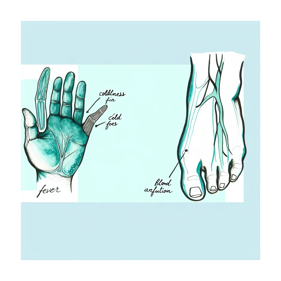 علت سردی دست و پا هنگام تب چیست؟