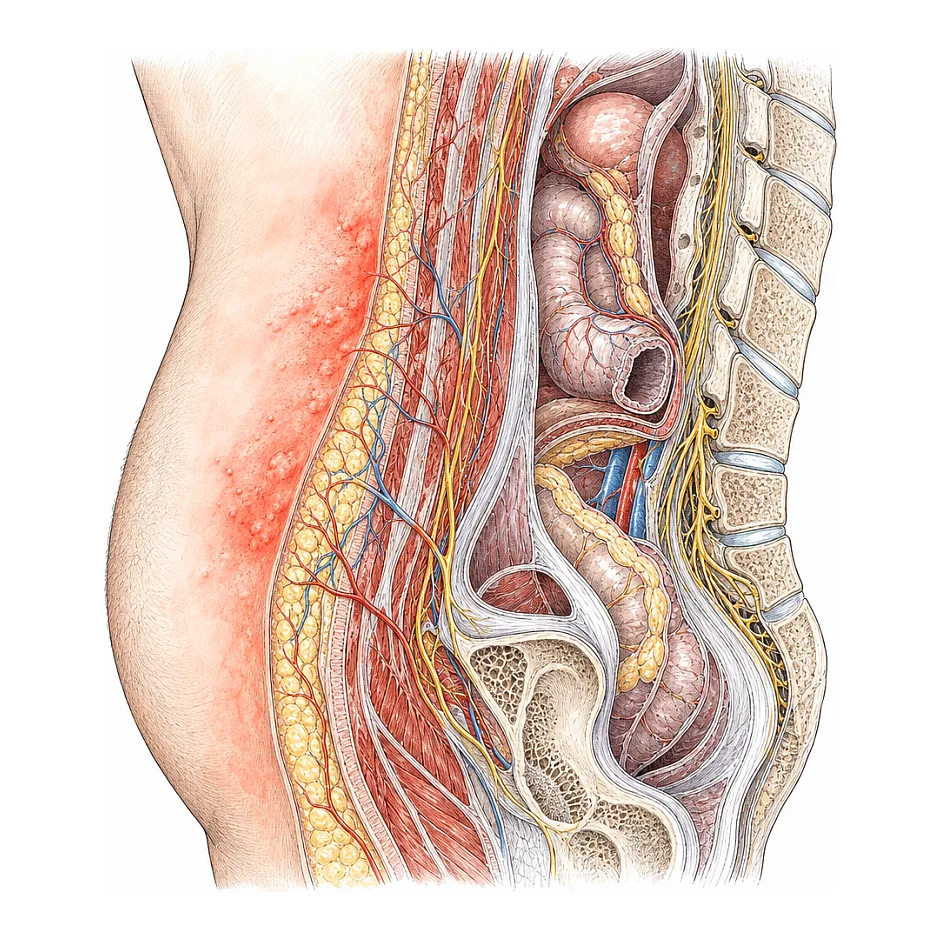 علل خارش شبانه پوست در نواحی کمر و شکم