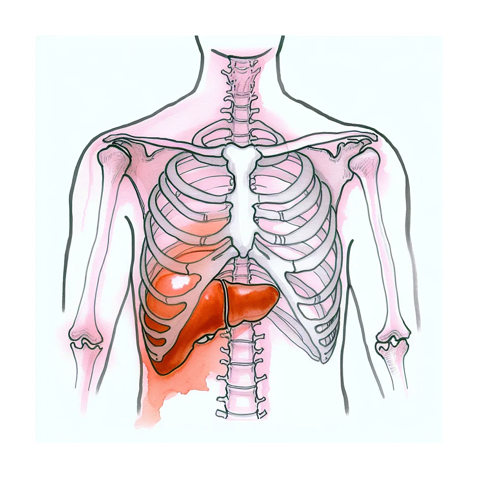 گرفتگی و درد زیر دنده راست؛ علت چیست؟
