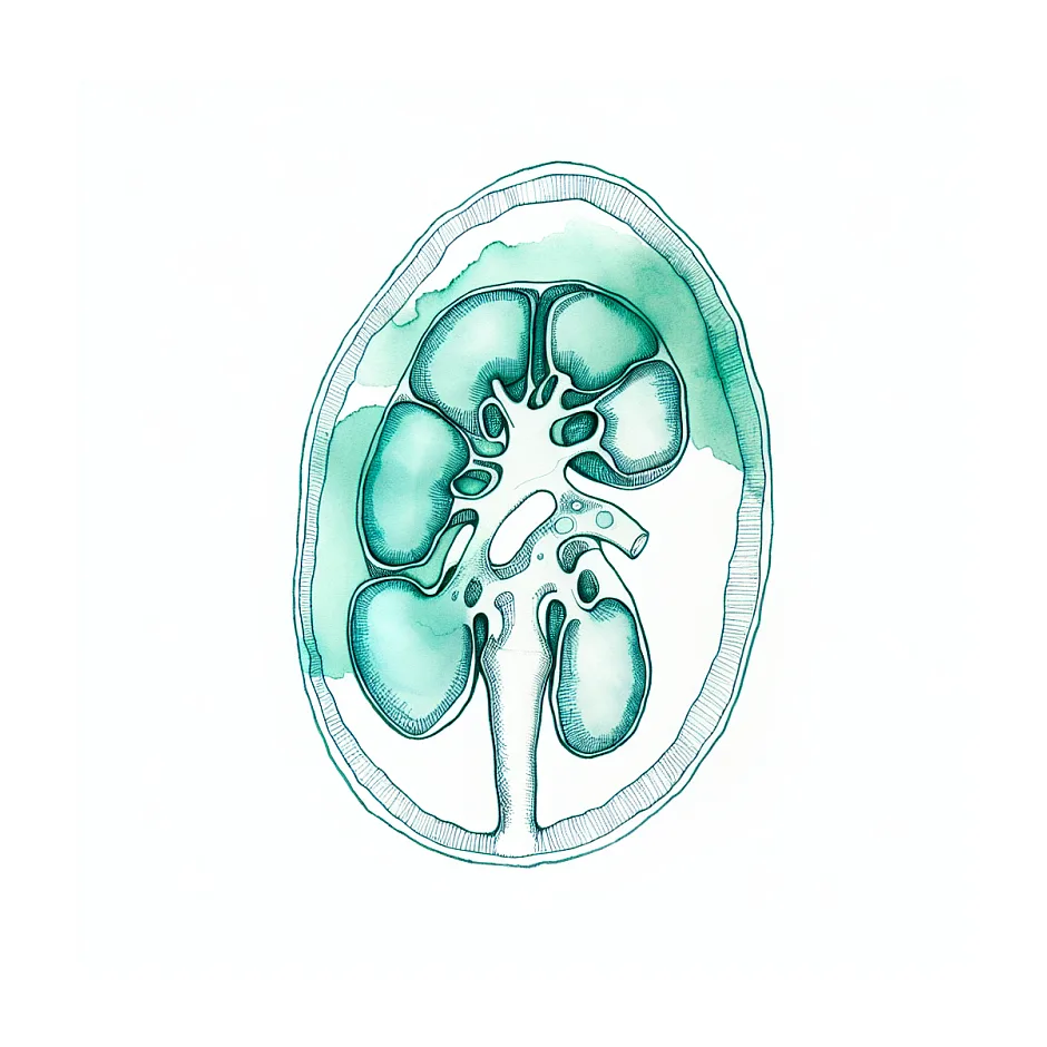 ورم خفیف کلیه جنین در سونوگرافی آنومالی