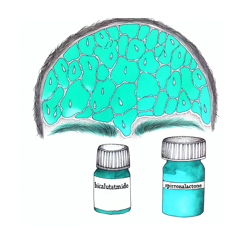 تأثیر بیکالوتامید و اسپیرونولاکتون بر ریزش موی ارثی