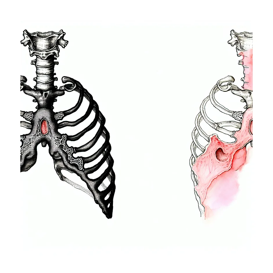 علت توده سفت در انتهای جناق سینه چیست؟