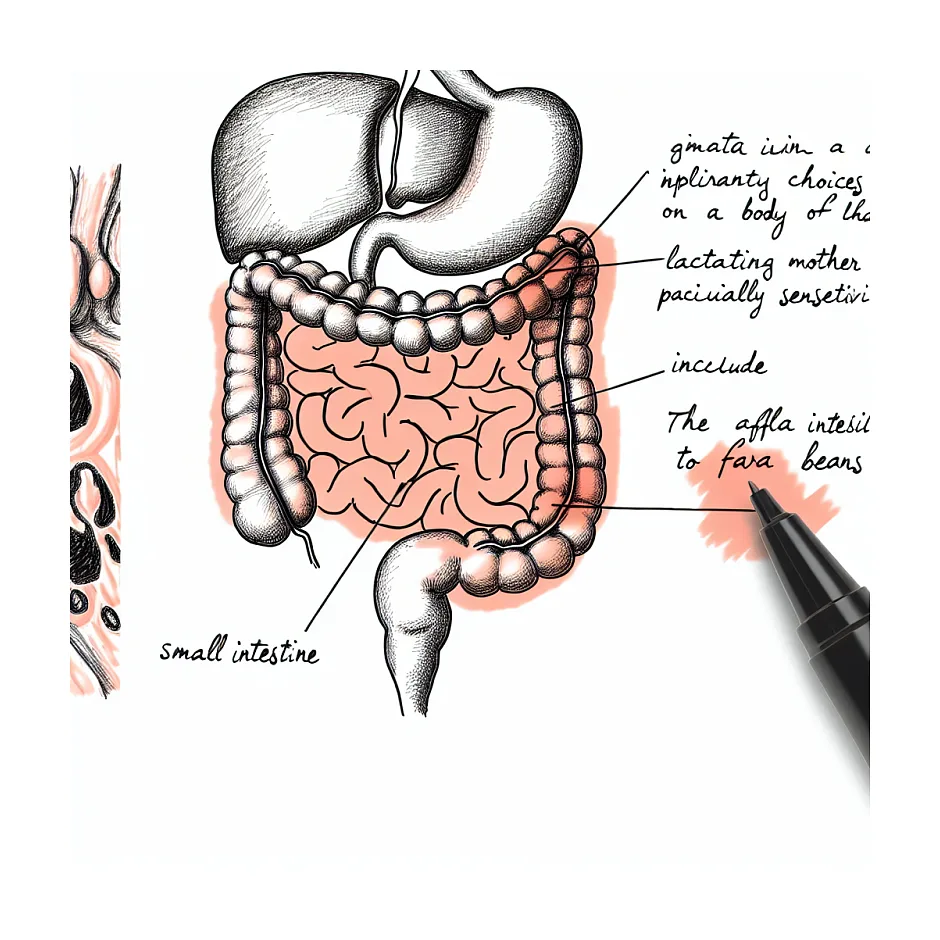 رژیم غذایی مادر شیرده حساس به باقلا